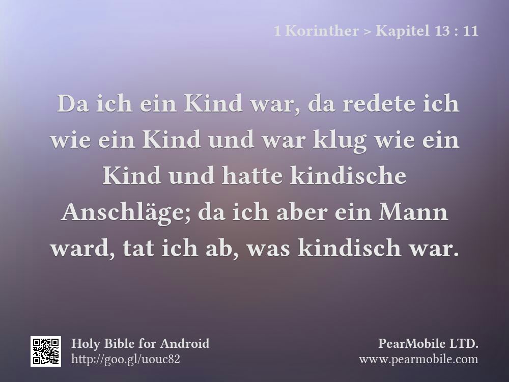 1 Korinther, Kapitel 13:11